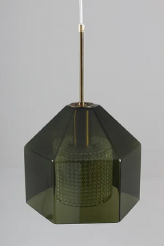 Carl Fagerlund Pair of Swedish Midcentury Pendants by Carl Fagerlund for Orrefors - 3396342