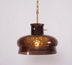 Carl Fagerlund Pendant by Carl Fagerlund for Orrefors in Brown and Bubble Glass Piece - 551374