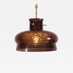 Carl Fagerlund Pendant by Carl Fagerlund for Orrefors in Brown and Bubble Glass Piece - 551866
