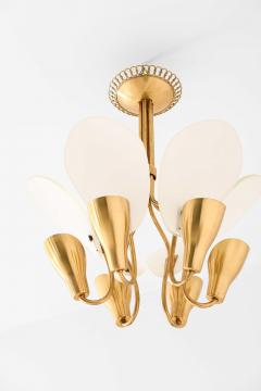 Carl Fagerlund Scandinavian Ceiling Lamp in Opaline Glass Brass by Carl Fagerlund 1950s - 4699447