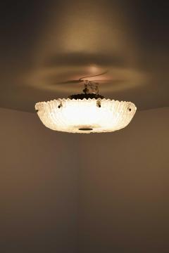Carl Fagerlund Scandinavian Modern Ceiling Lamp in Brass and Glass by Carl Fagerlund 1960s - 4645780