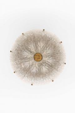 Carl Fagerlund Scandinavian Modern Ceiling Lamp in Brass and Glass by Carl Fagerlund 1960s - 4645781