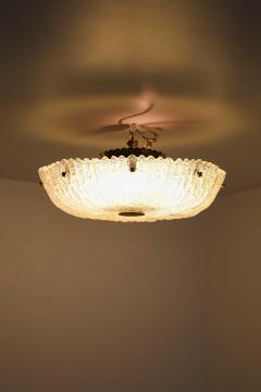 Carl Fagerlund Scandinavian Modern Ceiling Lamp in Brass and Glass by Carl Fagerlund 1960s - 4645788
