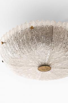 Carl Fagerlund Scandinavian Modern Ceiling Lamp in Brass and Glass by Carl Fagerlund 1960s - 4645800