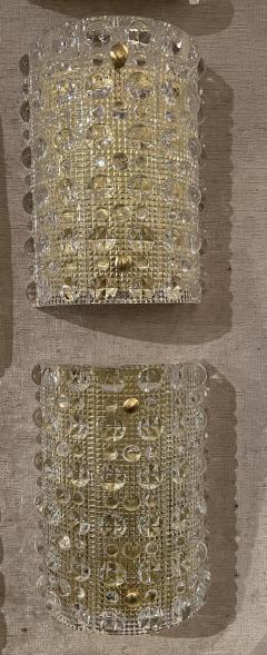 Carl Fagerlund Set of 4 Crystal and Brass Sconces by Carl Fagerlund for Orrefors - 4019055