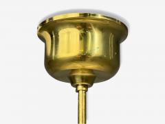 Carl Fagerlund Style Pendant Light Brass Textured Glass Sweden 1960s - 4696030