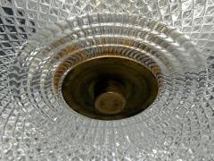 Carl Fagerlund Style Pendant Light Brass Textured Glass Sweden 1960s - 4696033