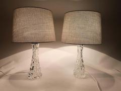 Carl Fagerlund Swedish Midcentury Crystal Table Lamps Orrefors by Carl Fagerlund - 2386247