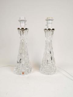 Carl Fagerlund Swedish Midcentury Crystal Table Lamps Orrefors by Carl Fagerlund - 2386274