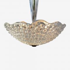 Carl Fagerlund Swedish Modern Textured Glass Chandelier Sweden 1940s - 4144516