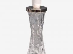Carl Fagerlund Table Lamps Textured Glass Chrome Sweden 1960s - 4804486