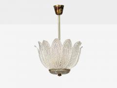 Carl Fagerlund Tulip Chandelier Molded Glass Brass Sweden 1960s - 4806682