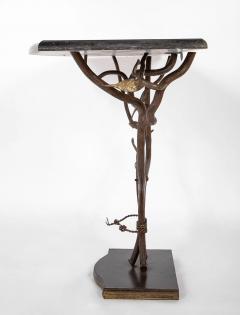 Carl Gillberg A Branch Form Iron Base Marble Top Console in the Manner of Carl Gillberg - 3422239