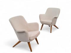 Carl Gustav Hiort af Orn s Carl Gustaf Hiort af Orn s Carl Gustaf Hiort Af Orn s Pair of Pedro Armchairs in White Puunveisto 1950s - 3950797