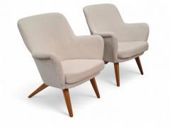 Carl Gustav Hiort af Orn s Carl Gustaf Hiort af Orn s Carl Gustaf Hiort Af Orn s Pair of Pedro Armchairs in White Puunveisto 1950s - 3950798