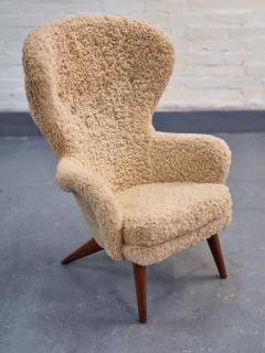 Carl Gustav Hiort af Orn s Carl Gustaf Hiort af Orn s Carl Gustaf Hiort Af Orn s Siesta Armchair in Teak Sheepskin Puunveisto 1950s - 4042805