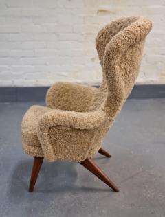 Carl Gustav Hiort af Orn s Carl Gustaf Hiort af Orn s Carl Gustaf Hiort Af Orn s Siesta Armchair in Teak Sheepskin Puunveisto 1950s - 4042808