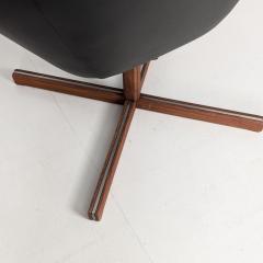 Carl Gustav Hiort af Orn s Carl Gustaf Hiort af Orn s Carl Gustaf Hiort af Orn s Pair of Mandarin Chairs Black Leather Finland 1960s - 4484507