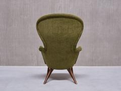 Carl Gustav Hiort af Orn s Carl Gustaf Hiort af Orn s Carl Gustav Hiort Af Orn s Armchair in Green Chenille and Birch Finland 1952 - 3813312