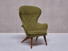 Carl Gustav Hiort af Orn s Carl Gustaf Hiort af Orn s Carl Gustav Hiort Af Orn s Armchair in Green Chenille and Birch Finland 1952 - 3813318