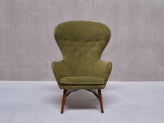 Carl Gustav Hiort af Orn s Carl Gustaf Hiort af Orn s Carl Gustav Hiort Af Orn s Armchair in Green Chenille and Birch Finland 1952 - 3813319