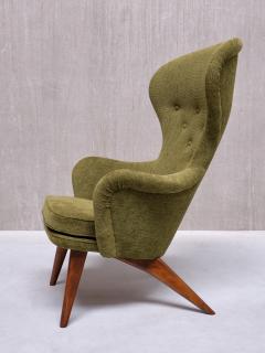 Carl Gustav Hiort af Orn s Carl Gustaf Hiort af Orn s Carl Gustav Hiort Af Orn s Armchair in Green Chenille and Birch Finland 1952 - 3813322