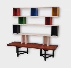 Carl Gustav Hiort af Orn s Carl Gustaf Hiort af Orn s Colourful Carl Gustaf Hiort af Orn s V lipala Modular Shelf Unit HMN 1950s - 4216804