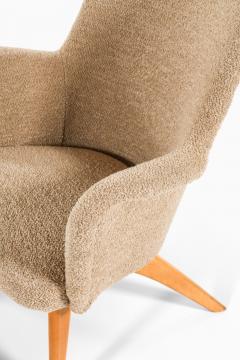 Carl Gustav Hiort af Orn s Carl Gustaf Hiort af Orn s Pair of Easy Chairs in Birch Newly Reupholstered in Wool Fabric 1950s - 4479078