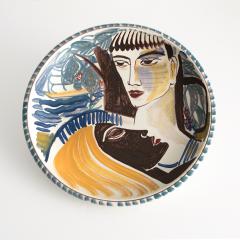 Carl Harry St lhane CARL HARRY ST LHANE R RSTRAND 1943 HAND PAINTED BOWL WITH TWO FACES - 2609798