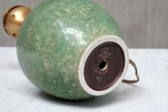 Carl Harry St lhane Carl Harry St lhane Green Ceramic Table Lamp R rstrand Sweden 1950s - 4580046