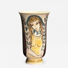 Carl Harry St lhane Swedish Mid Century Modern Stoneware Vase Sweden 1943 - 3637105
