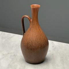 Carl Harry Stalhane R rstrand Swedish Mid Century Modern Orange Stoneware Jug - 3670508