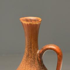 Carl Harry Stalhane R rstrand Swedish Mid Century Modern Orange Stoneware Jug - 3670510