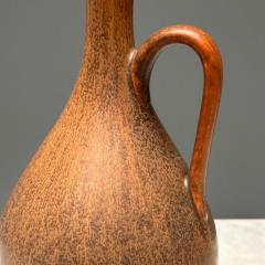 Carl Harry Stalhane R rstrand Swedish Mid Century Modern Orange Stoneware Jug - 3670511