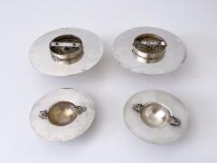Carl J Jucker Set of Two Unique Silver Plated Brass Flush Mounts or Sconces Germany 1970s - 4303743