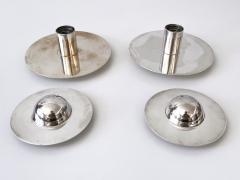 Carl J Jucker Set of Two Unique Silver Plated Brass Flush Mounts or Sconces Germany 1970s - 4303744