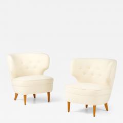 Carl Johan Boman A Pair of Carl Johan Boman Club Chairs Finland Circa 1940s - 4609905