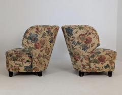 Carl Johan Boman Pair of Finnish Design Curved Lounge Chairs Carl Johan Boman Circa 1940s - 4682733