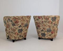 Carl Johan Boman Pair of Finnish Design Curved Lounge Chairs Carl Johan Boman Circa 1940s - 4682735