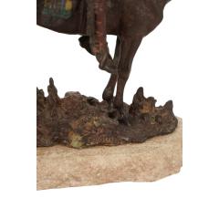 Carl Kauba Austrian Vienna Bronze Sculpture of Indian Warrior on Horseback - 4463091