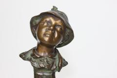 Carl Kauba Bronze Sculpture Busts of Young Scamps Boys by Carl Kauba cr 1890 Austria - 3354797