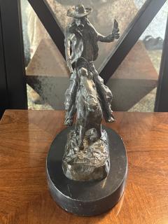 Carl Kauba FILL YOUR HANDS COWBOY AND HORSE BRONZE BY CARL KAUBA - 3879647