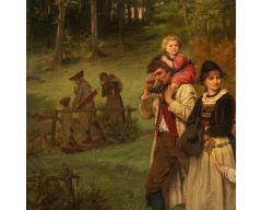 Carl Lasch The Walk Back Home A Monumental Exhibition Painting by Carl Lasch - 2867617