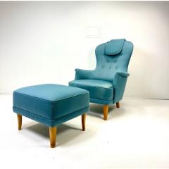 Carl Malmsten 1950s Carl Malmsten Lounge Chair and Ottoman - 4214996