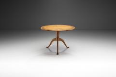 Carl Malmsten Berg Coffee Table with Floral Inlay by Carl Malmsten Sweden 1950s - 2585341