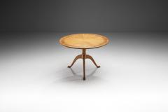 Carl Malmsten Berg Coffee Table with Floral Inlay by Carl Malmsten Sweden 1950s - 2585342
