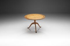 Carl Malmsten Berg Coffee Table with Floral Inlay by Carl Malmsten Sweden 1950s - 2585343