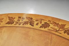 Carl Malmsten Berg Coffee Table with Floral Inlay by Carl Malmsten Sweden 1950s - 2585347