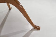 Carl Malmsten Berg Coffee Table with Floral Inlay by Carl Malmsten Sweden 1950s - 2585350