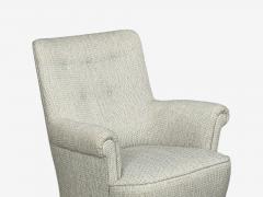Carl Malmsten Carl Malmsten Lounge Chairs Grey Fabric Wood Sweden 1950s - 4617320